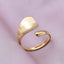 Minimalist Geometric 18K Gold Plated Adjustable Stainless Steel Open Ring