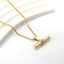 Geometric Gold Plated Stainless Steel Pendant Necklace