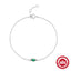 Simple Geometric S925 Sterling Silver Green Gemstone Bracelet