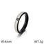 Simple Geometric Black Matte Titanium Steel Couple Ring