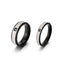 Simple Geometric Black Matte Titanium Steel Couple Ring