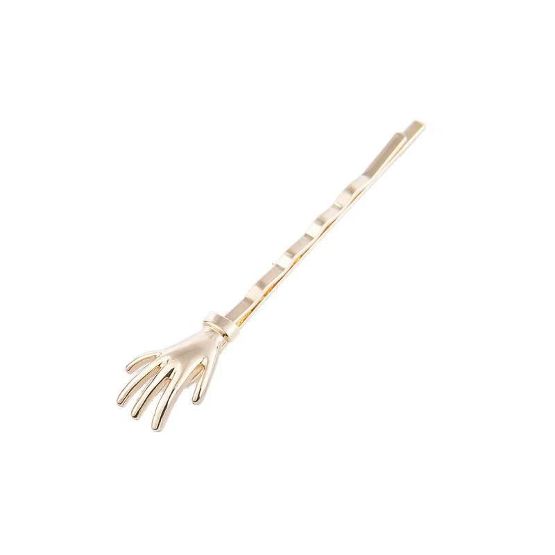 Simple Alloy Skull Hand Hair Clip for Women