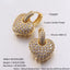 Simple Heart Zircon Gold-Plated Copper Earrings