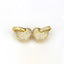 Simple Heart Zircon Gold-Plated Copper Earrings