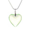 Simple Heart-Shaped Stainless Steel Crystal Pendant Necklace