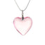 Simple Heart-Shaped Stainless Steel Crystal Pendant Necklace