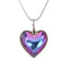 Simple Heart-Shaped Stainless Steel Crystal Pendant Necklace