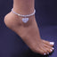 Simple Heart Shape Rhinestone Diamond Anklet - Trendy Beach Jewelry