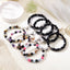 Simple Heart Shape Natural Stone Glass Beaded Unisex Couple Bracelets Set with Magnetic Attraction