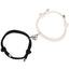 Simple Heart Shape Alloy Resin Rope Couple Bracelets - Black and White Magnetic Attraction