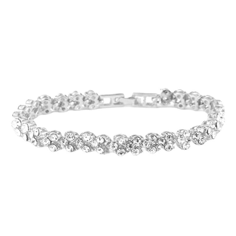 Elegant Heart Crystal Alloy Bridal Bracelet