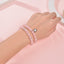 Simple Heart Shape Crystal Beaded Women's Bracelet Set