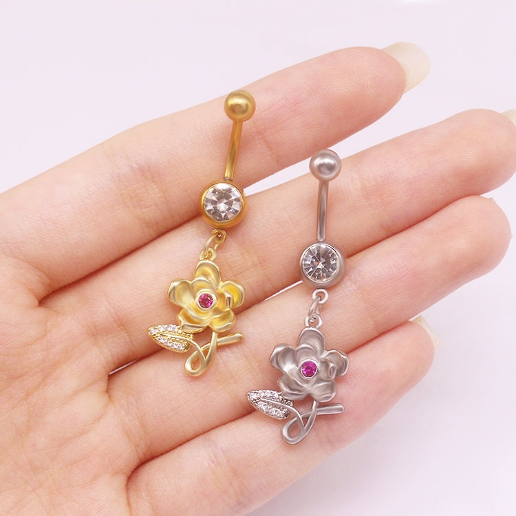 Heart Shape Butterfly Cat Zircon Stainless Steel Navel Ring