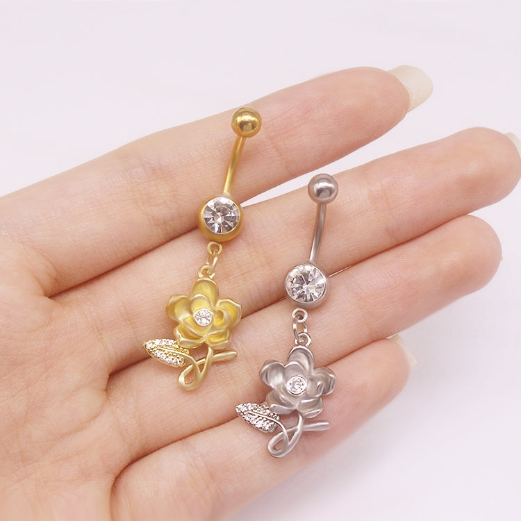 Heart Shape Butterfly Cat Zircon Stainless Steel Navel Ring