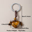 Simple Heart-Shaped Crystal Agate Keychain Pendant