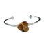 Simple Heart Crystal Bangle with Gemstone Beads Bracelet