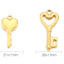 Heart Shaped Stainless Steel Key Pendant Necklace - Hollow Lock Design Jewelry Accessories