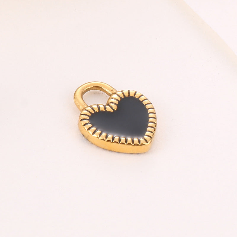 Heart-Shaped Stainless Steel Love Lock Pendant Necklace - Valentine's Day Jewelry Accessories