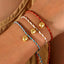 Simple Heart Shape Copper Bead Cotton Rope Bracelets - Couple Resort Style Jewelry