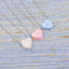 Simple Heart Shape Opal Pendant Women's Necklace