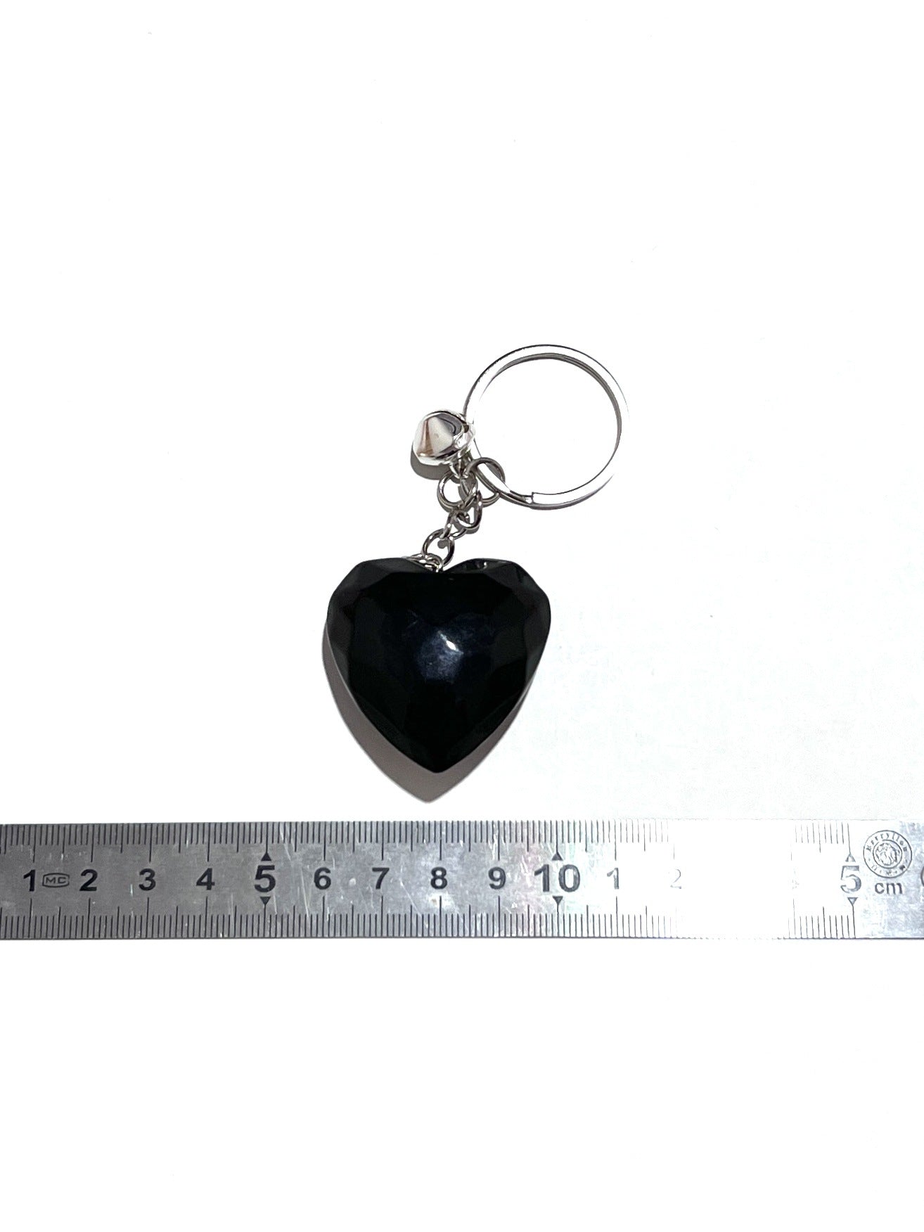 Simple Heart Shape Resin Letter Keychain Pendant