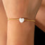 Simple Heart Shell Copper Bracelet with Beads and Star Design for Beach Resort Style