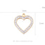 Heart-Shaped Stainless Steel Rhinestone Pendant and Jewelry Accessories