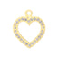 Heart-Shaped Stainless Steel Rhinestone Pendant and Jewelry Accessories