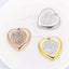 Heart-Shaped Stainless Steel Rhinestone Pendant - Zircon Love Jewelry DIY Accessories