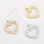 Heart-Shaped Stainless Steel Rhinestone Pendant and Jewelry Accessories