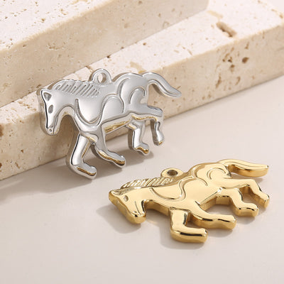 Stainless Steel Horse Pendant Jewelry Accessories for Luggage and Personal Style