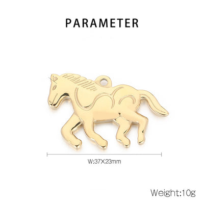 Stainless Steel Horse Pendant Jewelry Accessories for Luggage and Personal Style