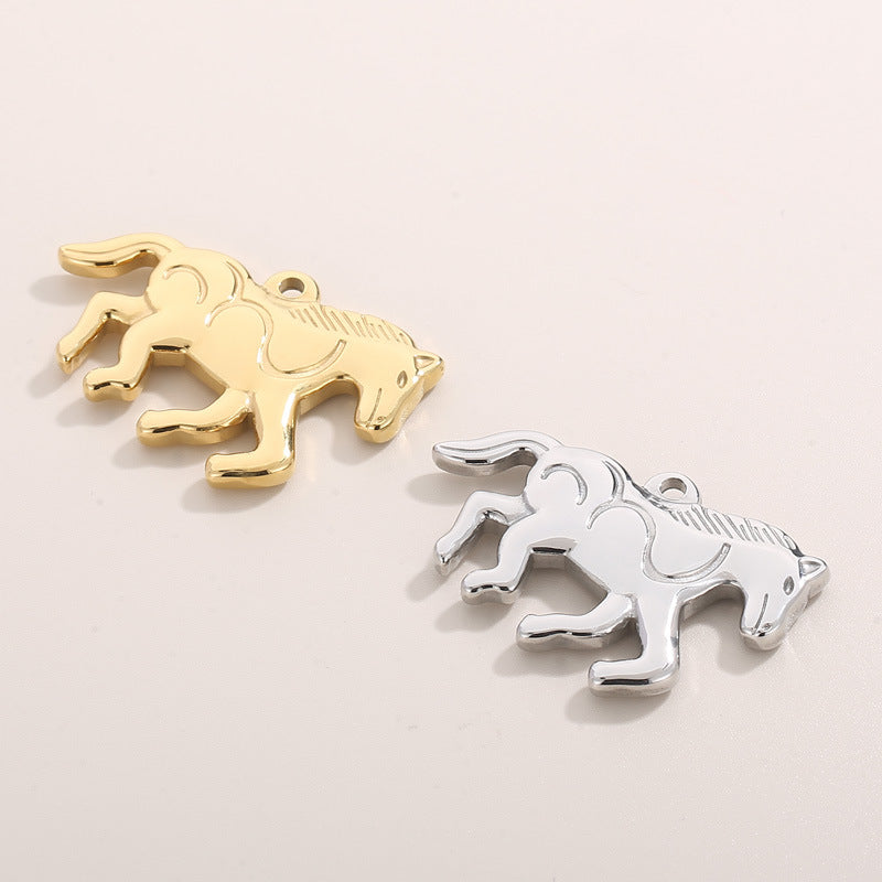 Stainless Steel Horse Pendant Jewelry Accessories for Luggage and Personal Style