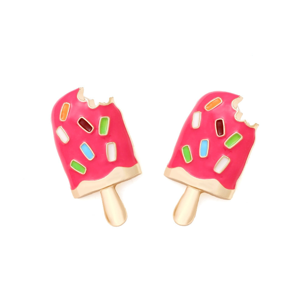 Simple Style Enamel Ice Cream Alloy Women's Earrings