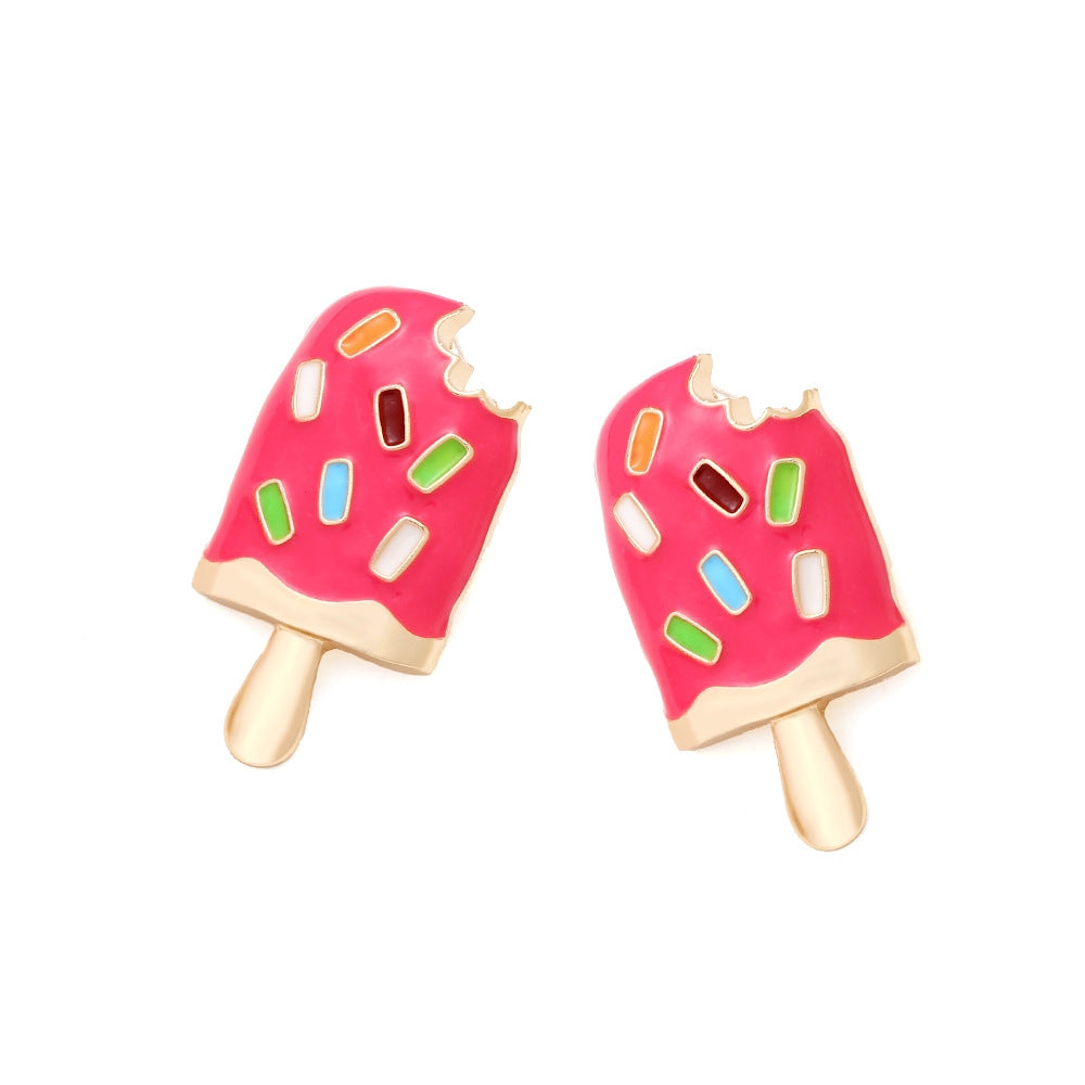 Simple Style Enamel Ice Cream Alloy Women's Earrings