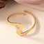 Simple Minimalist Irregular Alloy Plated Women's Bangle Bracelet