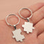 Simple Jigsaw Titanium Steel Unisex Pendant Keychain