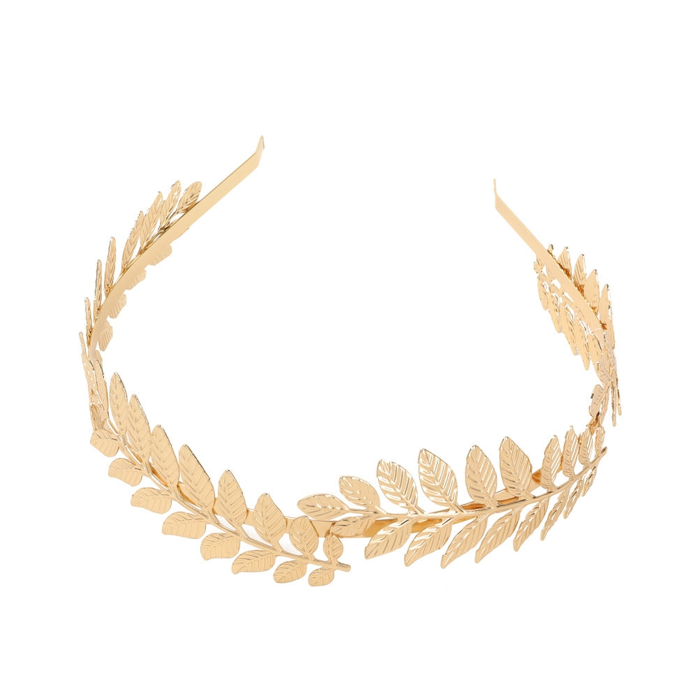 Simple Leaf Metal Hair Clip and Comb Bridal Headband