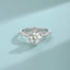 Elegant Leaf & Angel Wing Moissanite Zircon Sterling Silver Adjustable Ring