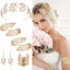 Simple Leaf Metal Pearl Bridal Hair Accessories Set