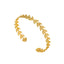 Gold Plated Leaf Design Women's Bangle Bracelet - Fashionable and Versatile Jewelry