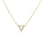 Simple Style 18K Gold Plated Copper Zircon Letter Pendant Necklace