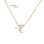 Simple Style 18K Gold Plated Copper Zircon Letter Pendant Necklace