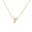 Simple Style 18K Gold Plated Copper Zircon Letter Pendant Necklace