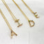 Simple Style 18k Gold Zircon Letter Pendant Necklace