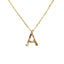 Simple Style 18k Gold Zircon Letter Pendant Necklace