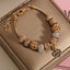 Simple Heart Crystal Rhinestone Women's Bracelet with Silver European Beads