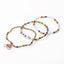 Simple Bohemian Love Letter Rainbow Beaded Bracelet Set