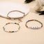 Simple Bohemian Love Letter Rainbow Beaded Bracelet Set