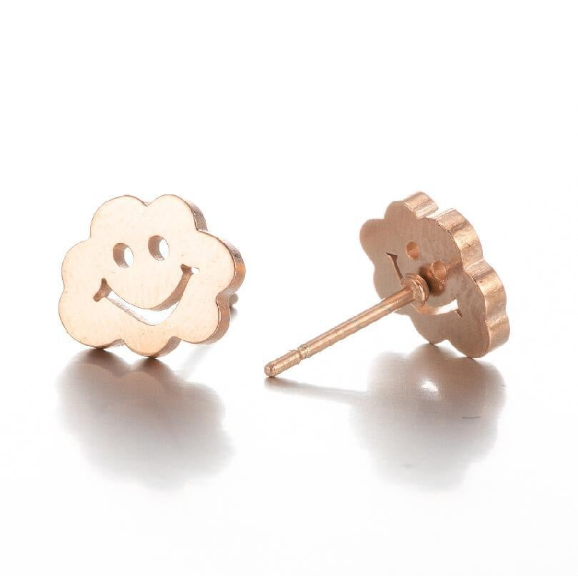 Simple Style Stainless Steel Letter Stud Earrings - Babygirl Angel Design